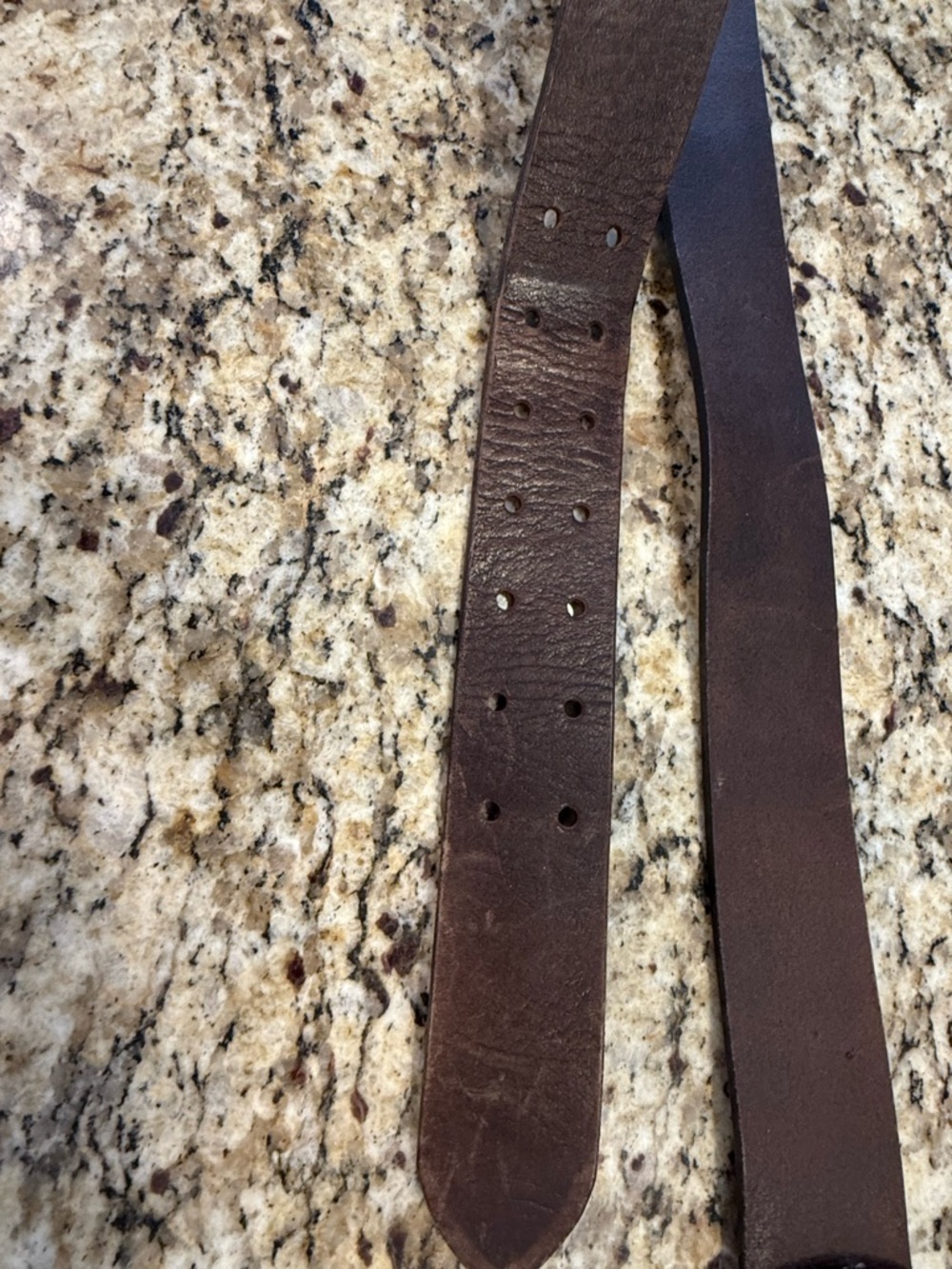 Old Navy brown genuine leather belt silver buckle SZ M - Picture 7 of 11